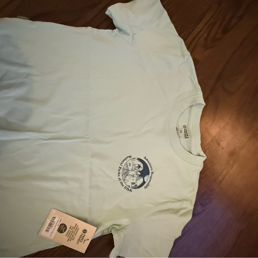 Sage Green Graphic National Park Cropped T-Shirt